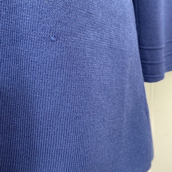 CABLE & Gauge Fine Knit Sweater Womens Large V Neckl8ne 3/4 Sleeves - Picture 8 of 11